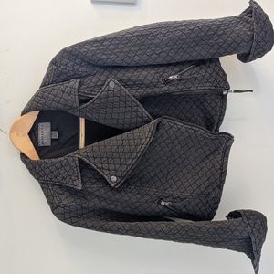 Anthropologie cropped quilted moto jacket